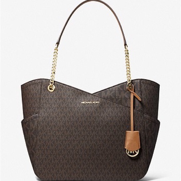 Michael Kors Handbags - NWT Michael Kors Jet Set Large Logo Shoulder Bag